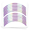 Purple Silver Holographic Wheel Stickers J06 Rim Skin Decal Strip