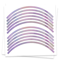 Purple Rainbow Holographic Wheel Stickers J07 Rim Skin Decal Strip