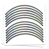 Fits 17'' Rim Rainbow Holographic Wheel Stickers J17 Rim Skin Decal Strip