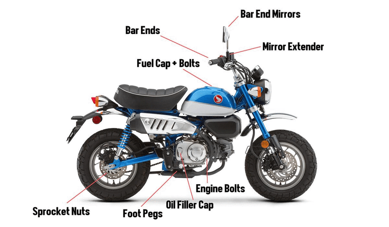 Top 5 Accessories For Honda Monkey 125 Z125M 2022