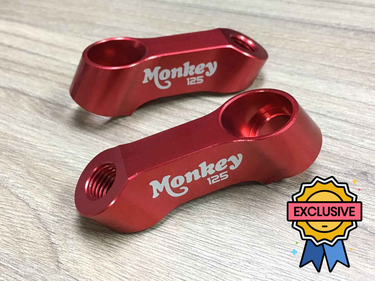 Honda Monkey 125 Z125M Red Mirror Extenders