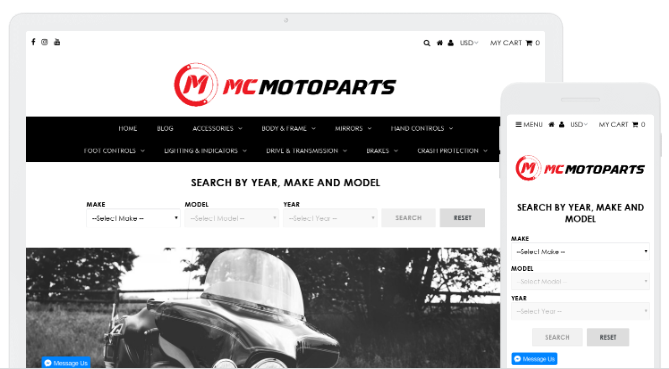 MC Motoparts Online Store