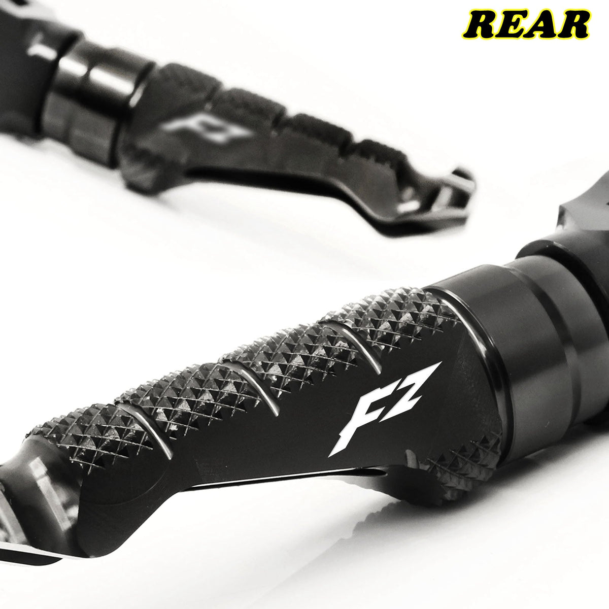 Bike Model Engraved R-Fight Passenger Rear Foot Pegs