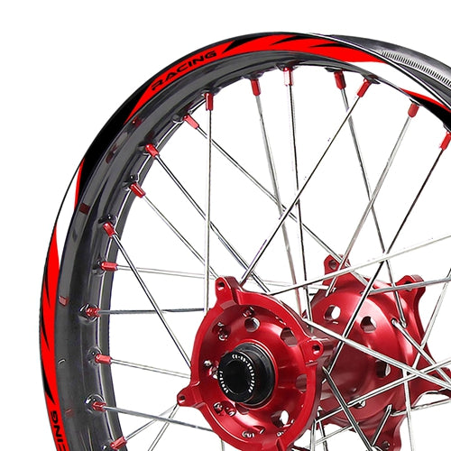 MX Dirt Bike Rim Skin Decal Stickers for 21'' front 19'' rear Rim