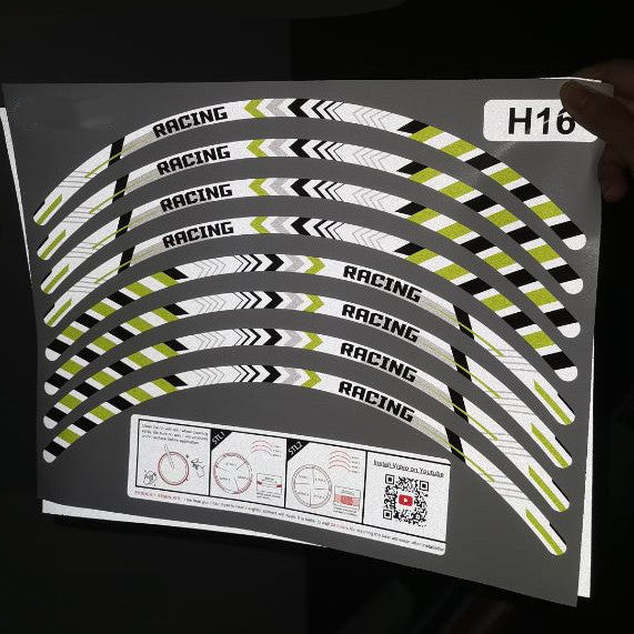 Reflective Rim Wheels Stickers Skin Decal Tape Sticker Strips For Motorcycles Honda Yamaha Suzuki Kawasaki