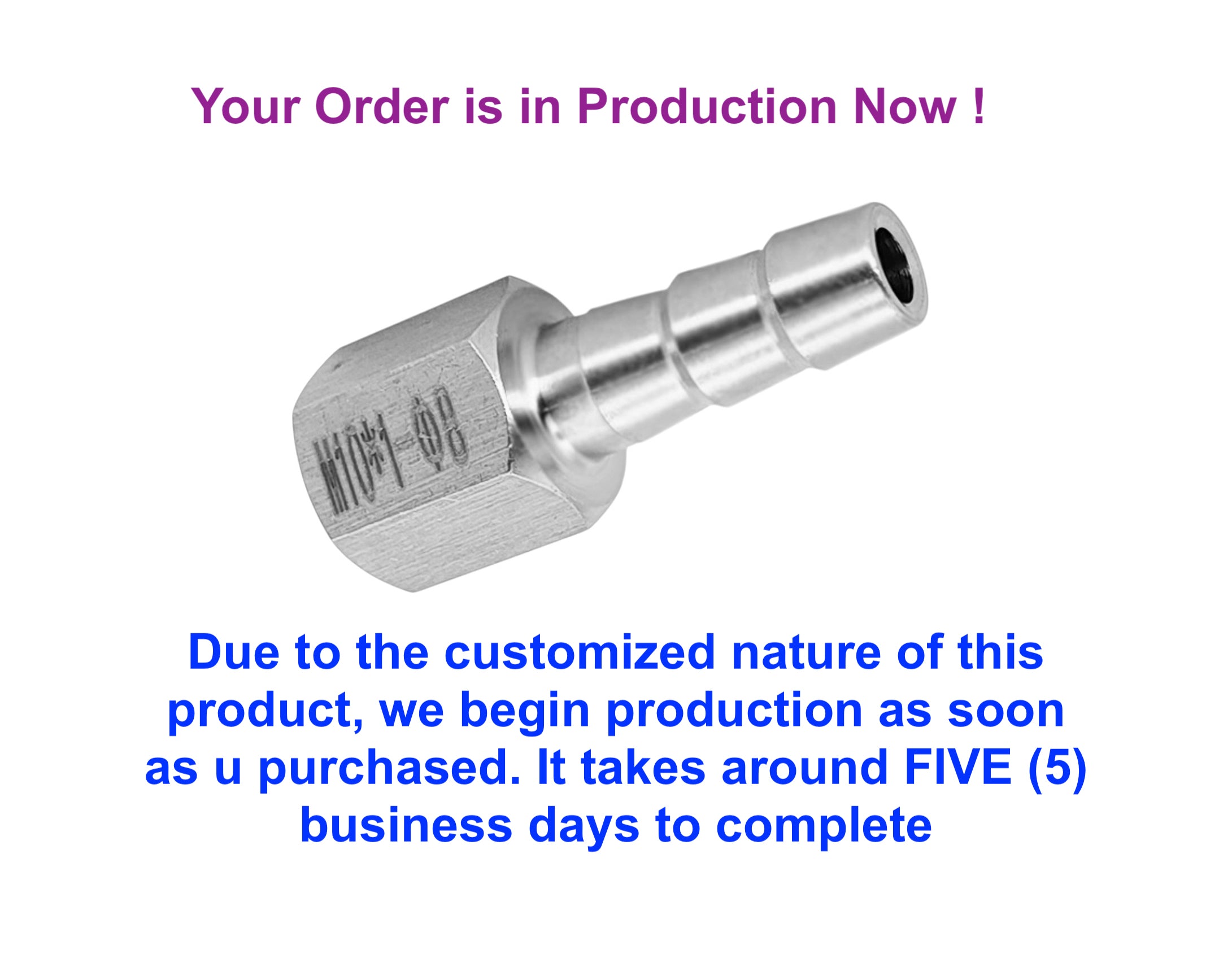 BSP G 1/2 inch FEMALE to BARB OD 20mm / 0.8 inch  Stainless Tail Adaptor Hose