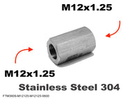 M12x1.25 Female to M12x1.25 Female Stainless Sensor Adaptor Fittings Conversion