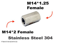 M14*2 FEMALE to M14*1.25 FEMALE Stainless Sensor Adaptor Fittings Conversion