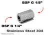 BSP G 1/4 inch Female to G 1/8 inch Female Stainless Sensor Adaptor Fittings Conversion