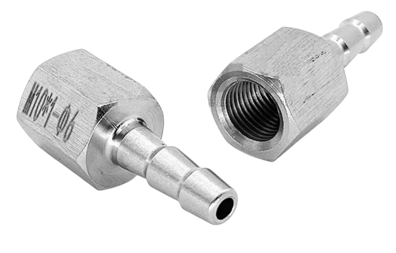 【専用】 イタリア M10x1.0 FEMALE to BARB OD 8mm / 0.32 inch Stainless Tail Adaptor