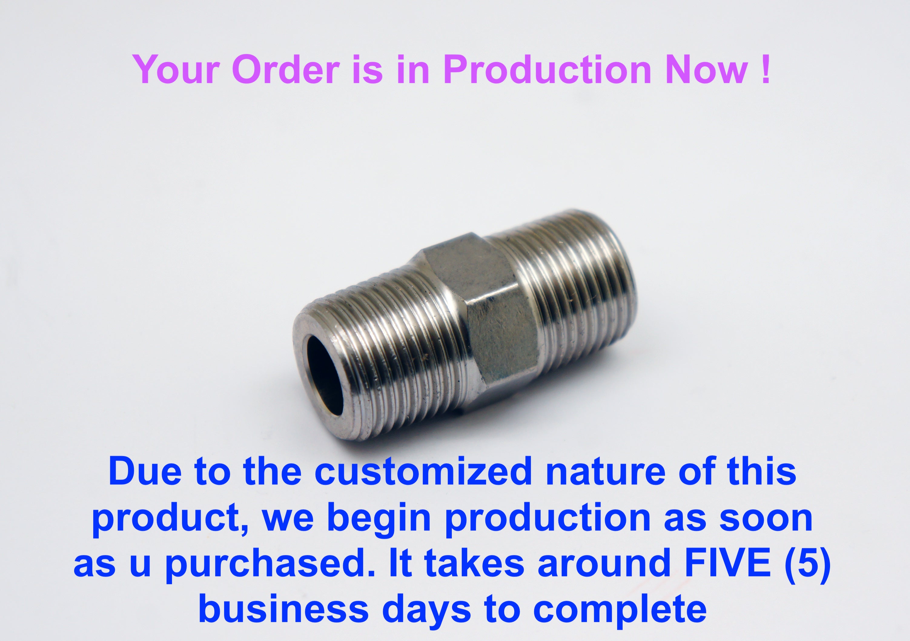 M16x1.5 Male to 1/4 inch NPT Male Stainless Sensor Adaptor