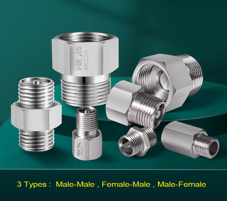 One Way Valve Direction BSP 3/8 inch Male to Female Stainless Steel Fittings Adaptor