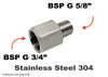 BSP G 3/4 inch Female to BSP G 5/8 inch Male Stainless Sensor Adaptor Fitting Conversion
