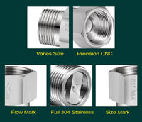 One Way Valve Direction BSP 3/4 inch Male to Female Stainless Steel Fittings Adaptor