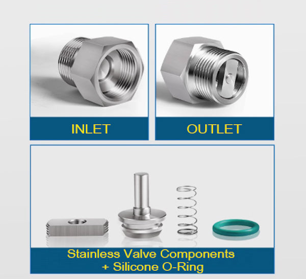 One Way Valve Direction BSP 1 inch Female to Male Stainless Steel Fittings Adaptor