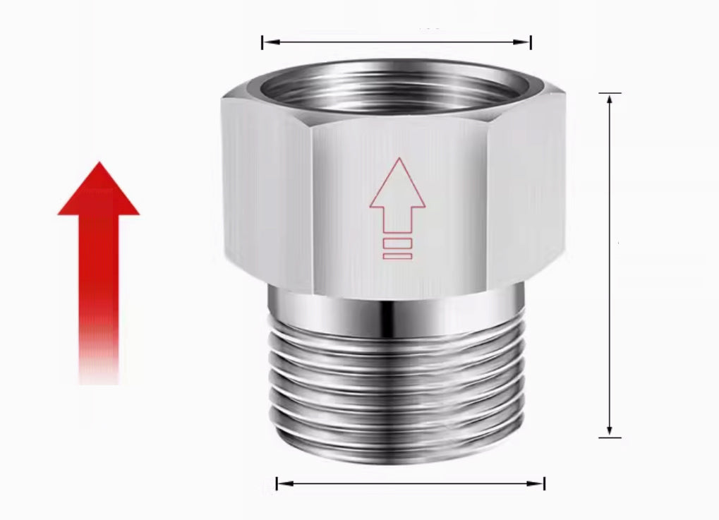 One Way Valve Direction BSP 1 inch Male to Female Stainless Steel Fittings Adaptor