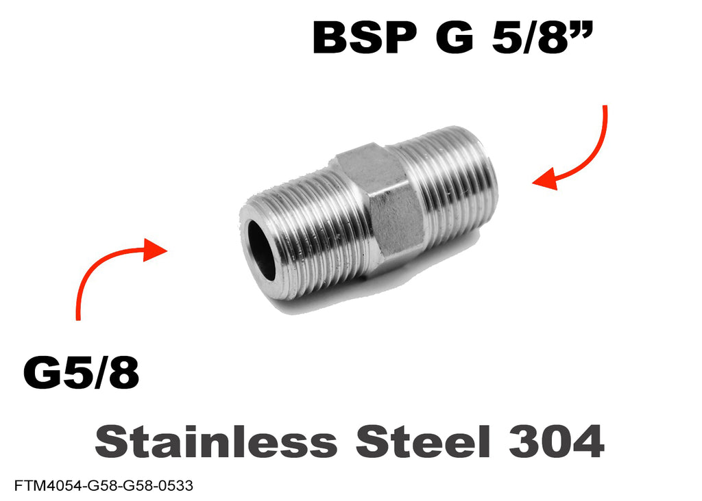 G5/8 Male to BSP G 5/8 inch Male Stainless Sensor Adaptor Fittings ...