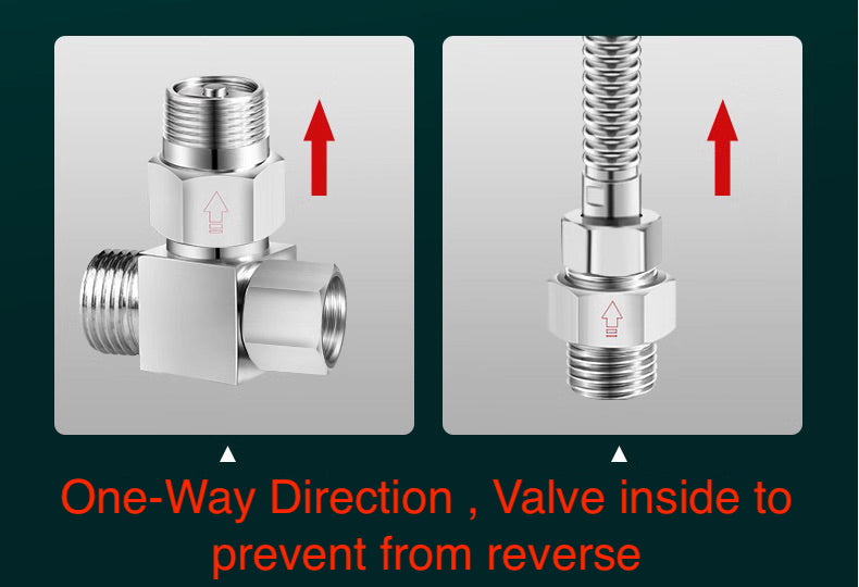 One Way Valve Direction BSP 1/2 inch Female to Male Stainless Steel Fittings Adaptor