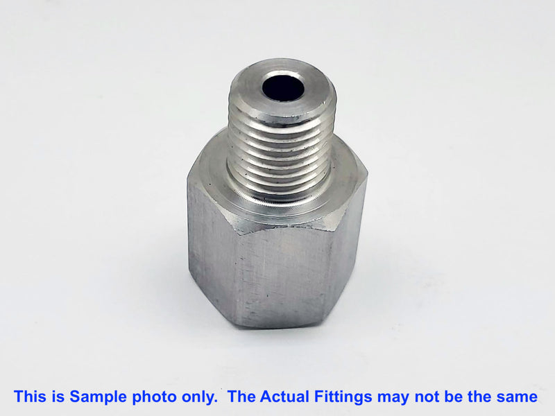 BSP G 1/8 inch Female to BSP G 1/16 Male Stainless Sensor Adaptor Fitting Conversion