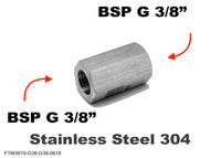 BSP G 3/8 inch Female to G 3/8 inch Female Stainless Sensor Adaptor Fittings Conversion