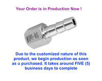 M20x1.5 FEMALE to BARB OD 6mm / 0.24 inch Stainless Tail Adaptor Hose Connector