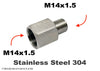 M14x1.5 Female to M14x1.5 Male Stainless Sensor Adaptor Fittings Conversion