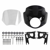 2017-2025 Harley Road King Special Classic Custom FLHR FLHRXS FLHRC FLHRS Headlight Fairing w/ Windshield Club Style Front Fairing - pazoma