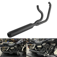 2 into 1 Full Length Exhaust System Stainless Steel Muffler For Harley Dyna Fat Bob FXDF Low Rider FXDL S Street Bob FXDB FXD 2006-2017 - pazoma