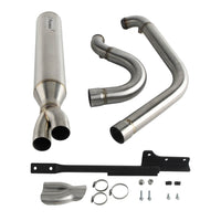2 into 1 Full Length Exhaust System Stainless Steel Muffler For Harley Dyna Fat Bob FXDF Low Rider FXDL S Street Bob FXDB FXD 2006-2017 - pazoma