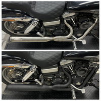 2 into 1 Full Length Exhaust System Stainless Steel Muffler For Harley Dyna Fat Bob FXDF Low Rider FXDL S Street Bob FXDB FXD 2006-2017 - pazoma