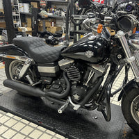 2 into 1 Full Length Exhaust System Stainless Steel Muffler For Harley Dyna Fat Bob FXDF Low Rider FXDL S Street Bob FXDB FXD 2006-2017 - pazoma