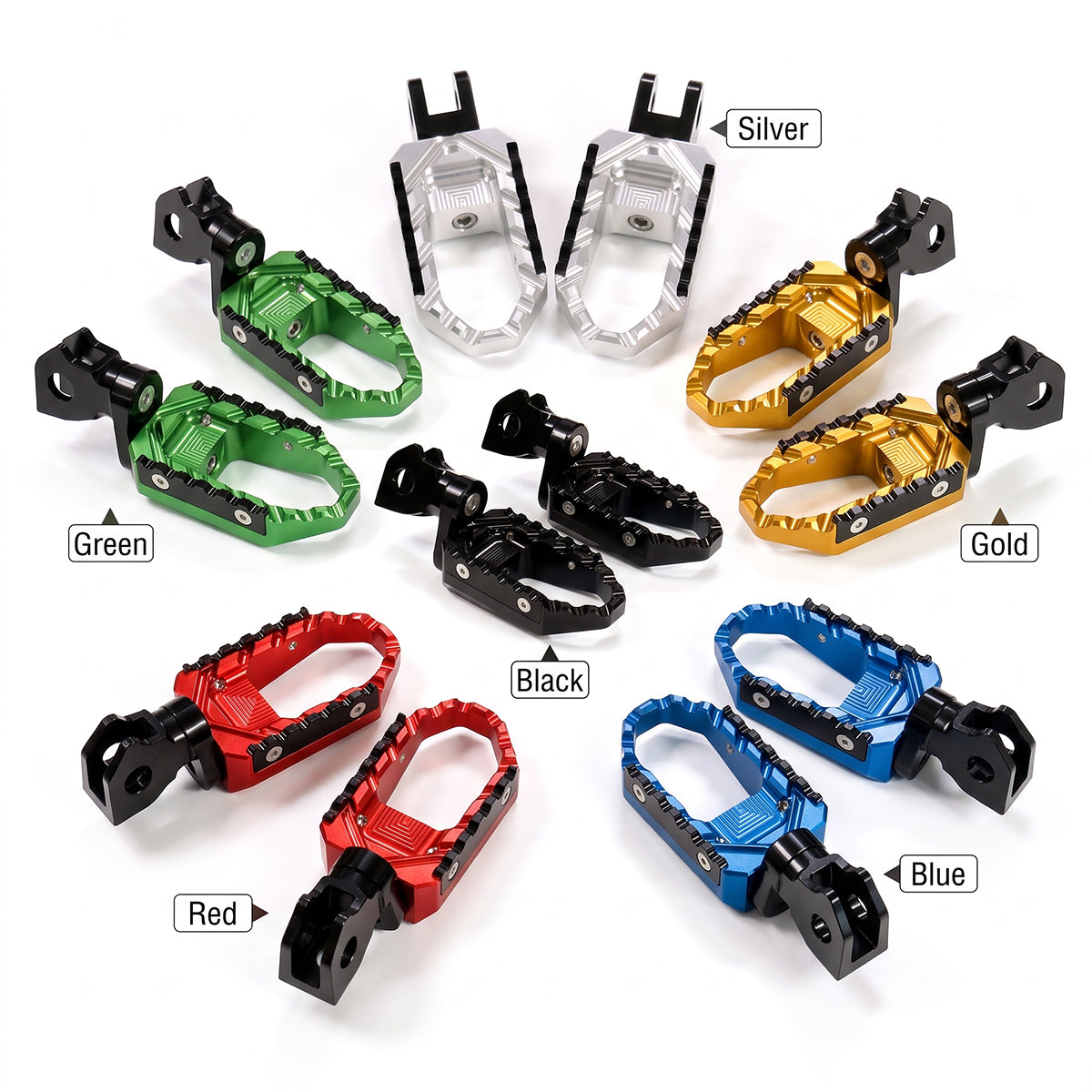 {Delantero} Se adapta a las clavijas de pie ajustables Kawasaki ZR7S ZRX1200 TRC Touring de 25 mm