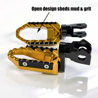 {Front}  Fits Kawasaki Vulcan 650 S Cafe EN650 TRC Touring 40mm Adjustable Foot Pegs