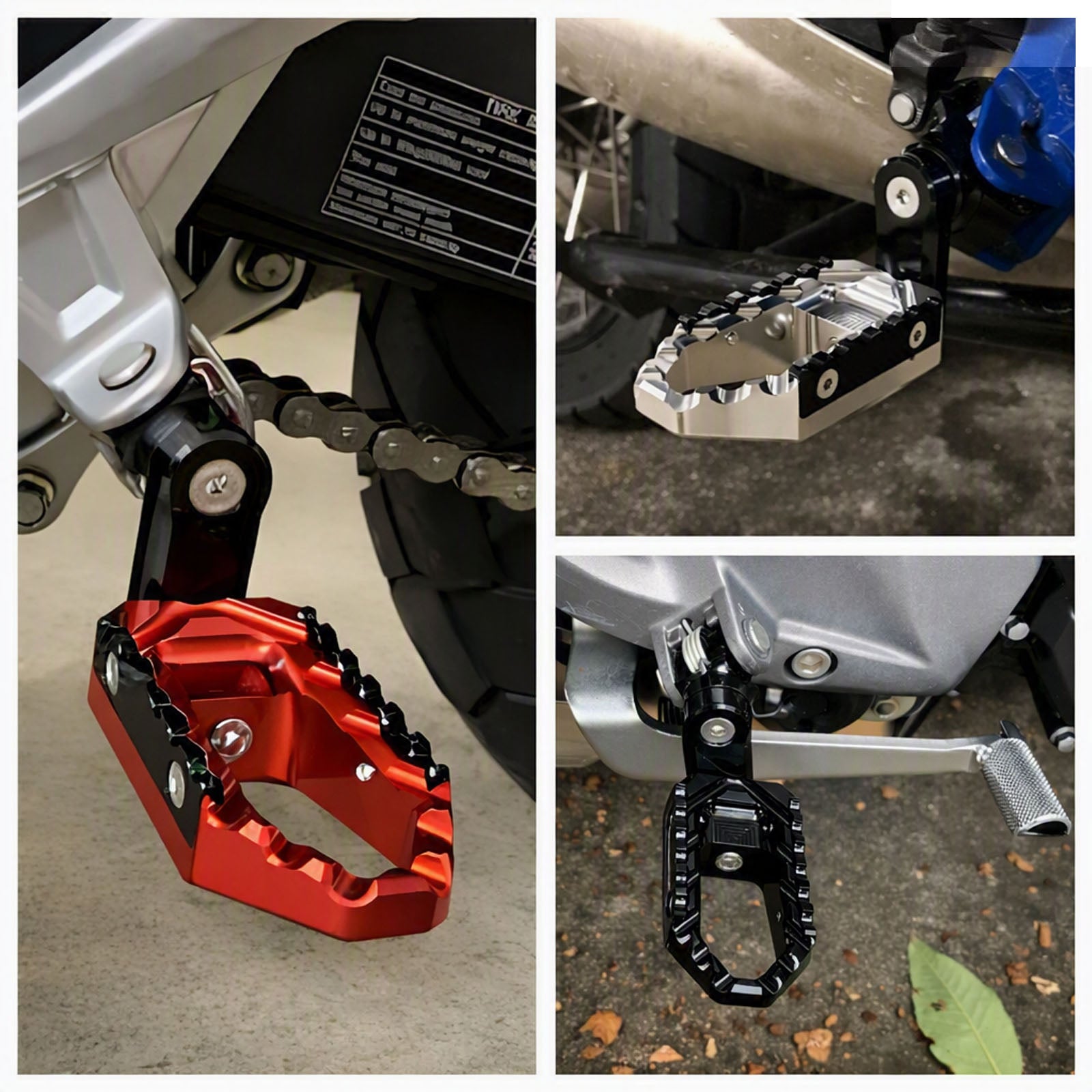 {Front}  Fits Kawasaki Vulcan 650 S Cafe EN650 TRC Touring 40mm Adjustable Foot Pegs