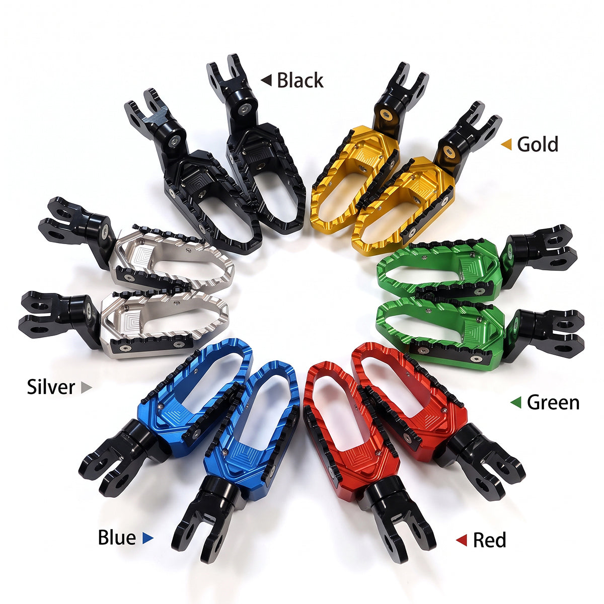 {Front}  Fits Kawasaki Vulcan 650 S Cafe EN650 TRC Touring 40mm Adjustable Foot Pegs