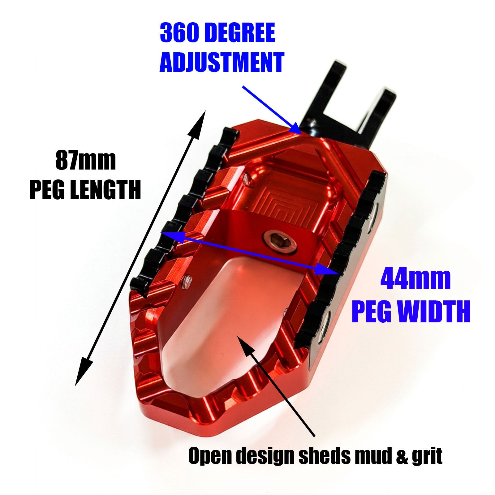 {Front}  Fits Kawasaki Vulcan 650 S Cafe EN650 TRC Touring Foot Pegs