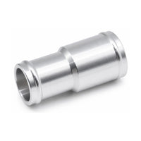 MC Motoparts 20mm to 25mm aluminum hose joiner reducer coupler adapter, 45mm straight connector