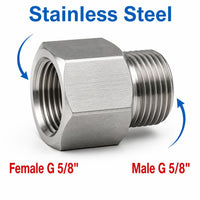BSP G 5/8 inch Female to BSP G 5/8 inch Male Stainless Steel 304 Sensor Adaptor Fittings Conversion