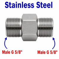 BSP G 5/8 inch Male to BSP G 5/8 inch Male Stainless Steel 304 Sensor Adaptor Fittings Conversion