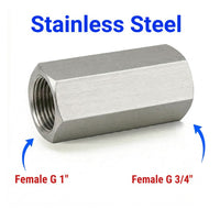 BSP G 1 inch Female to BSP G 3/4 inch Female Stainless Steel 304 Sensor Adaptor Fittings Conversion
