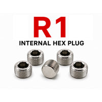 BSPT Tapered R 1 inch Hex Socket Pipe Plug Stainless Steel 304 - Set of 5pcs
