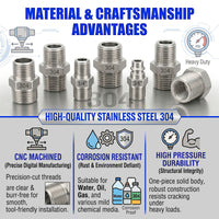 BSPT Tapered R 1/2 inch Male to BARB OD 19mm / 0.76 inch Stainless Steel 304 Sensor Adaptor Fittings Conversion