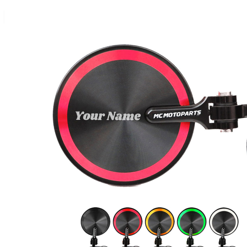 Fit Honda Reborn CNC Bar End Mirrors Round Folding Set - MC Motoparts