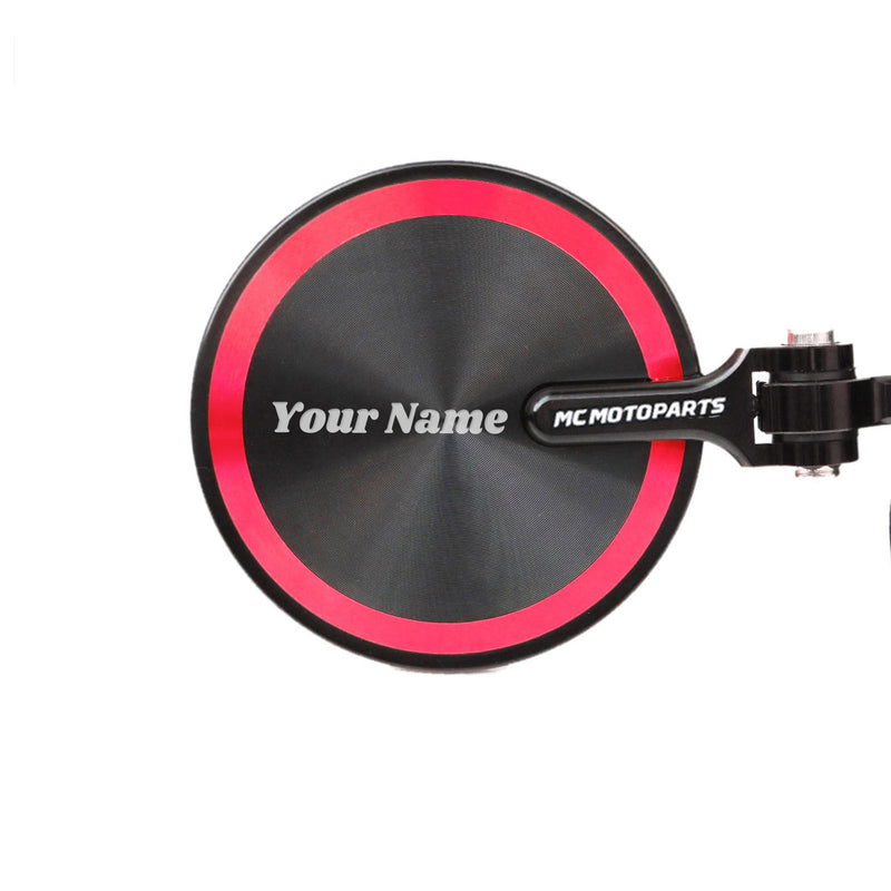 Fit Ducati Reborn CNC Bar End Mirrors Round Folding Set - MC Motoparts