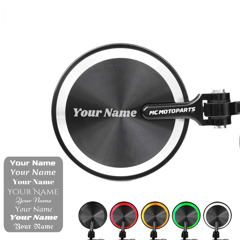 Fit Ducati Panigale Reborn CNC Bar End Mirrors Round Folding Set - MC Motoparts