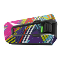 Skin for Cardo Packtalk Edge – Glossy or Matte Vinyl Decal Wrap – Velocity Racing Series (1pc)