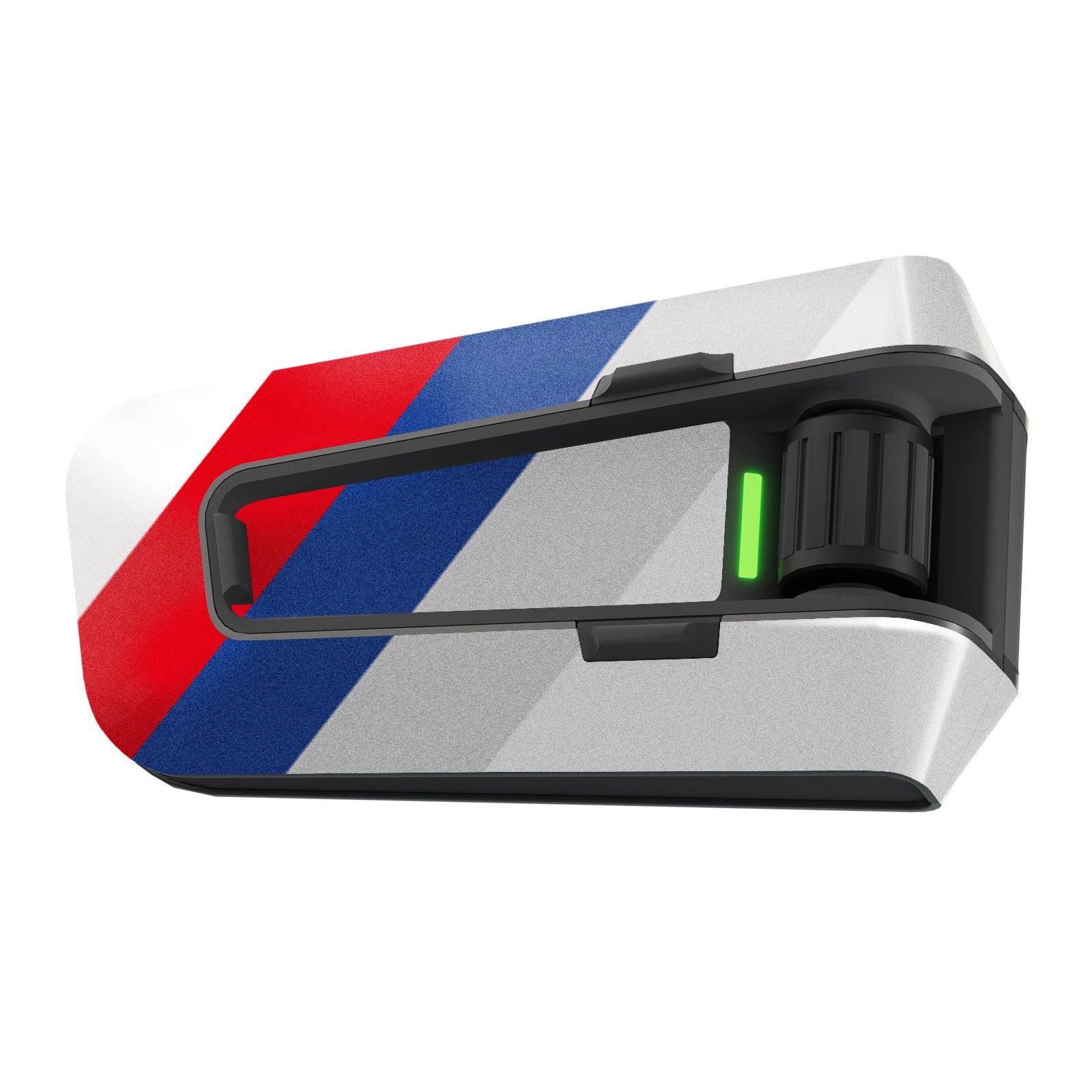 Skin for Cardo Packtalk Edge – Glossy or Matte Vinyl Decal Wrap – Racing Stripe Series (1pc)