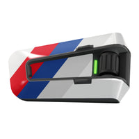 Skin for Cardo Packtalk Edge – Glossy or Matte Vinyl Decal Wrap – Racing Stripe Series (1pc)