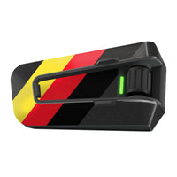 Skin for Cardo Packtalk Edge – Glossy or Matte Vinyl Decal Wrap – Racing Stripe Series (1pc)