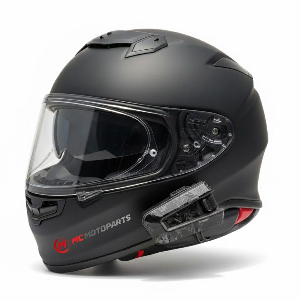 For Cardo Packtalk Edge Device Decal Sticker – Forged Carbon Black Matte (1pc)